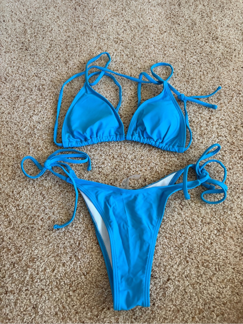 Target Bright Blue Triangle Bikini Set